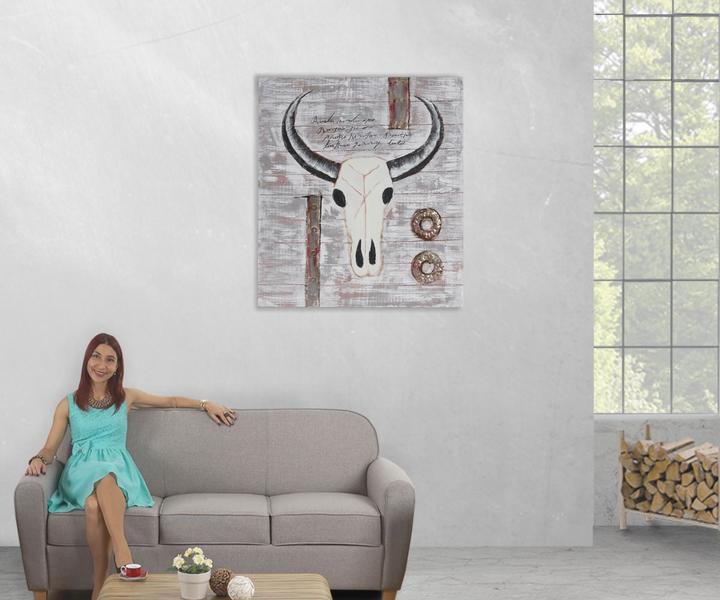 Produktbild MCW Wandbild Stier-2 (100 x 90 x 3. 5 cm)