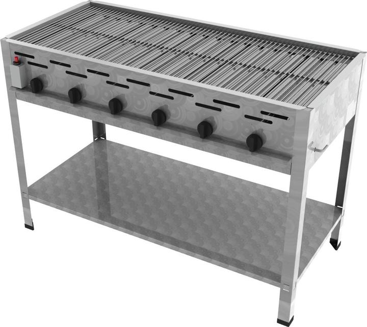 ChattenGlut Gasbräter 6-flammig mit Rost (22 kW)