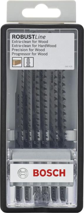 Immagine prodotto Bosch Professional Zubehör Set di 6 lame per seghetto alternativo Legno, Linea Robusta, Progressore, Albero a T