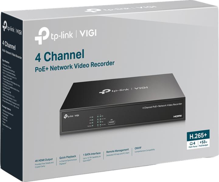 Produktbild TP-Link VIGI NVR1004H-4P (Netzwerk Videorecorder (NVR))