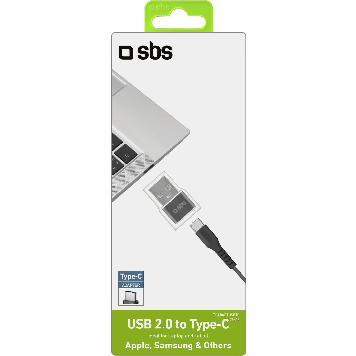 Thumbnail - SBS USB Typ-C zu (USB-A, 0.50 cm), Data + Video Adapter, Schwarz