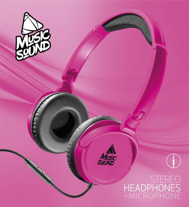 Image du produit Music Sound Cellularline Music & Sound Casque jack 3,5 mm rose (Filaire)