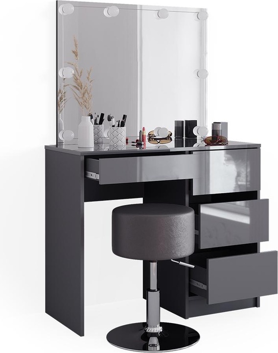 Produktbild Vicco Sherry mit Hocker und Beleuchtung (90 x 75 x 40 cm)
