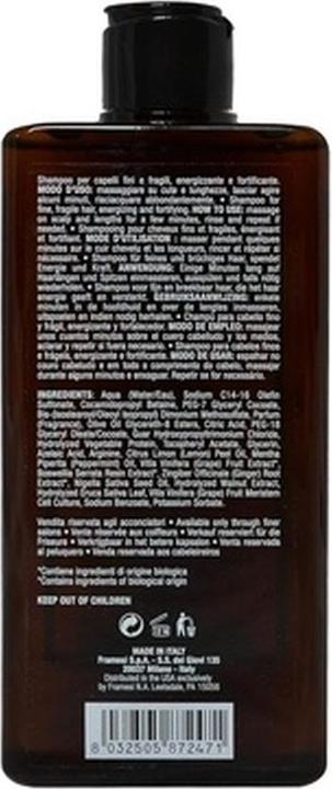 Actual product image Framesi BARBER GEN Fortifying Shampoo (Liquid shampoo, 250 ml)