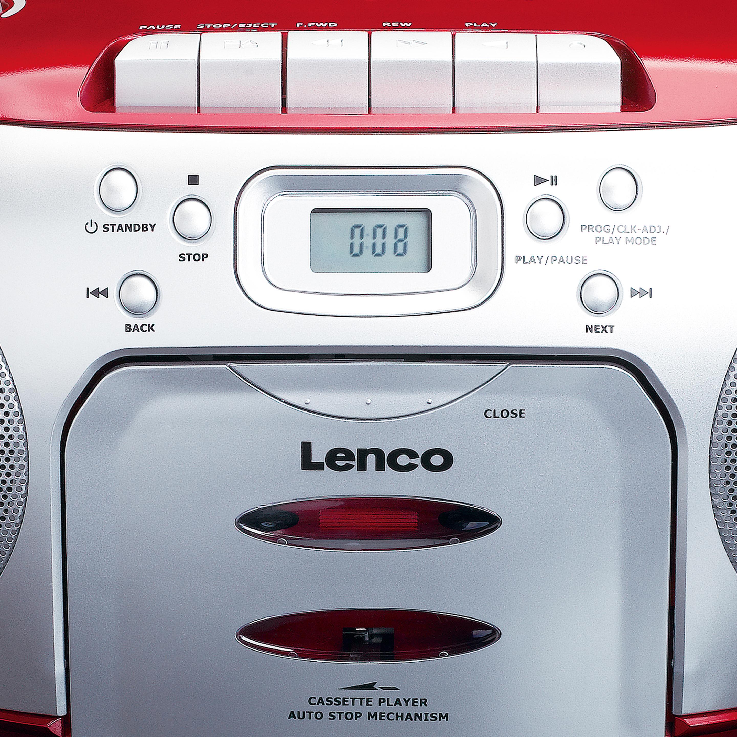 Thumbnail - Lenco SCD-420 (FM), Radio, Rot, Silber