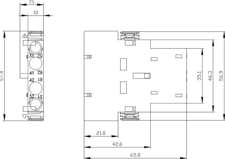 Produktbild Siemens Lateral Aux block,2NCfor motor contactor