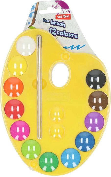 Produktbild Malpalette 12 Farben und Pinsel