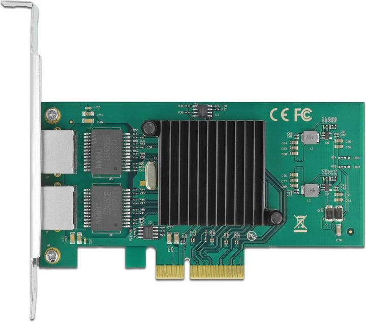 Produktbild Delock PCI Express x4 Karte 2 x RJ45 Gigabit LAN i82576 (RJ45, Ethernet)