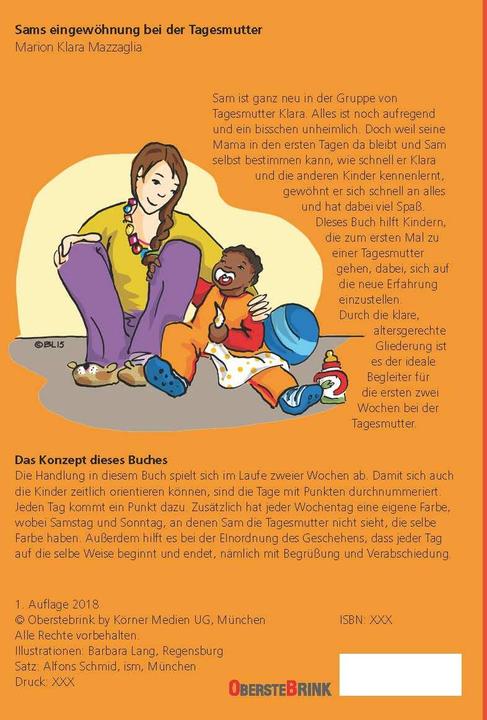 Produktbild Meine ersten Wochen bei der Tagesmutter (Deutsch, Marion Klara Mazzaglia, 2019)