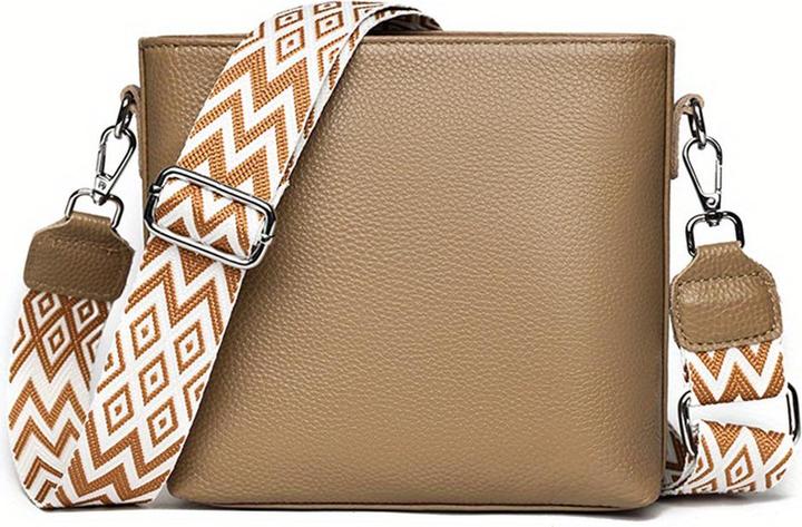 Actual product image Only-Bags.Store Kunstleder Crossbody Umhängetasche, Solid Farbe Messenger Satchel Geldbörse, Casual Fashion
