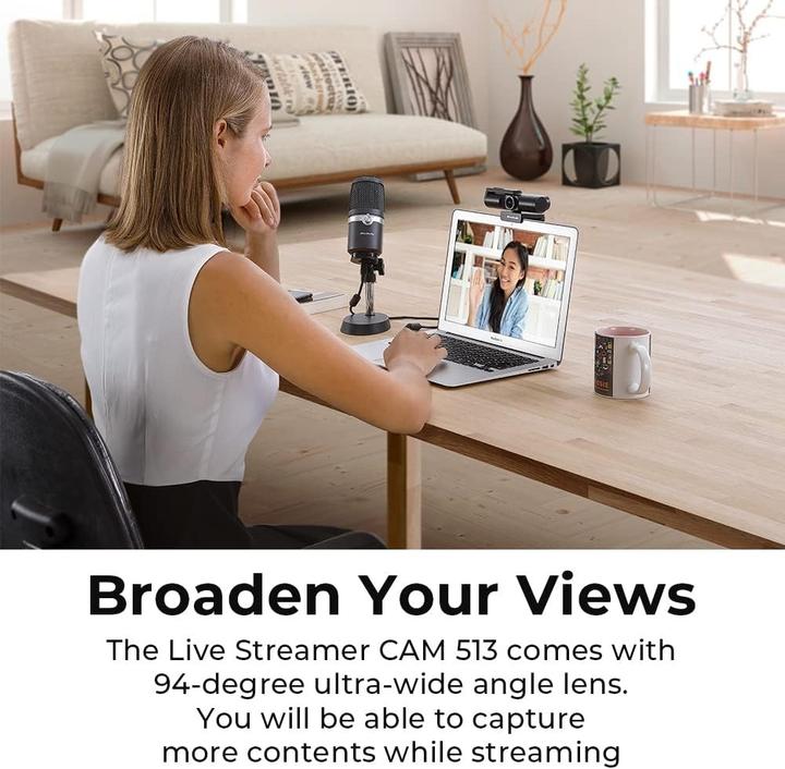 Produktbild AVerMedia PW513 Webcam 8 MP 3840 x 2160 Pixel USB-C Schwarz (8 Mpx)