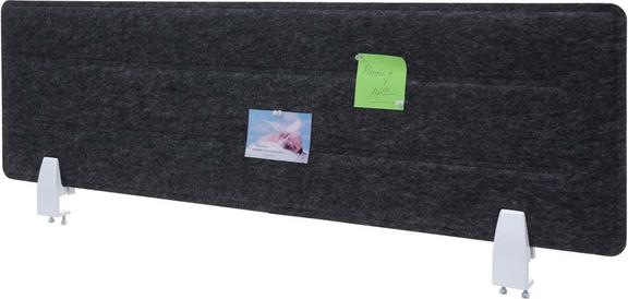 Image du produit Mendler Séparateur de bureau, tableau d'intimité, tissu/textile avec embossage - 100x30cm (100 x 30 cm)