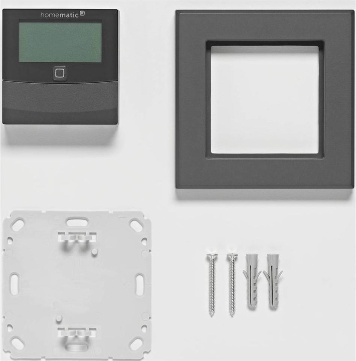 Produktbild Homematic IP Temperatur- und Luftfeuchtigkeitssensor mit Display HmIP-STHD-A (anthrazit)