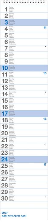 Image du produit Biella Calendrier mural (12 x 54,5 cm)