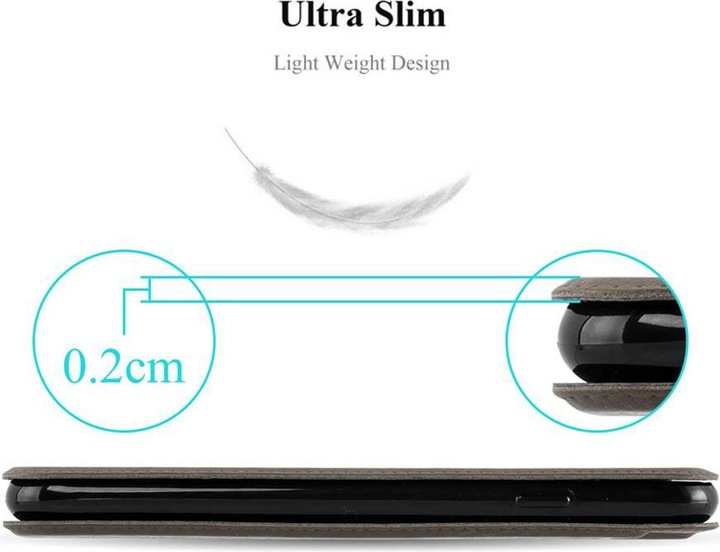 Actual product image Cadorabo Book with View double window cover (Motorola Moto G5 Plus)