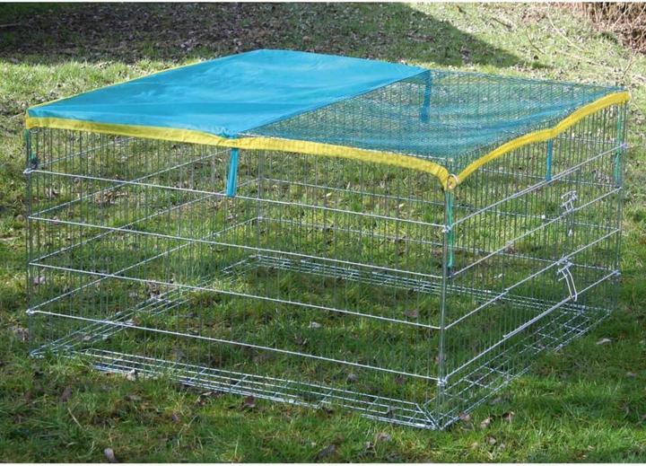 Immagine prodotto Kerbl Recinto per esterni con barriera di fuga 115x115x65cm, con rete di protezione
