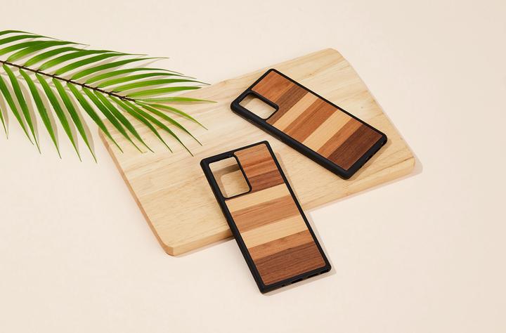 Actual product image Man.Wand &WOOD case for Galaxy Note 20 Ultra sabbia juodas (Samsung Galaxy Note 20 Ultra)