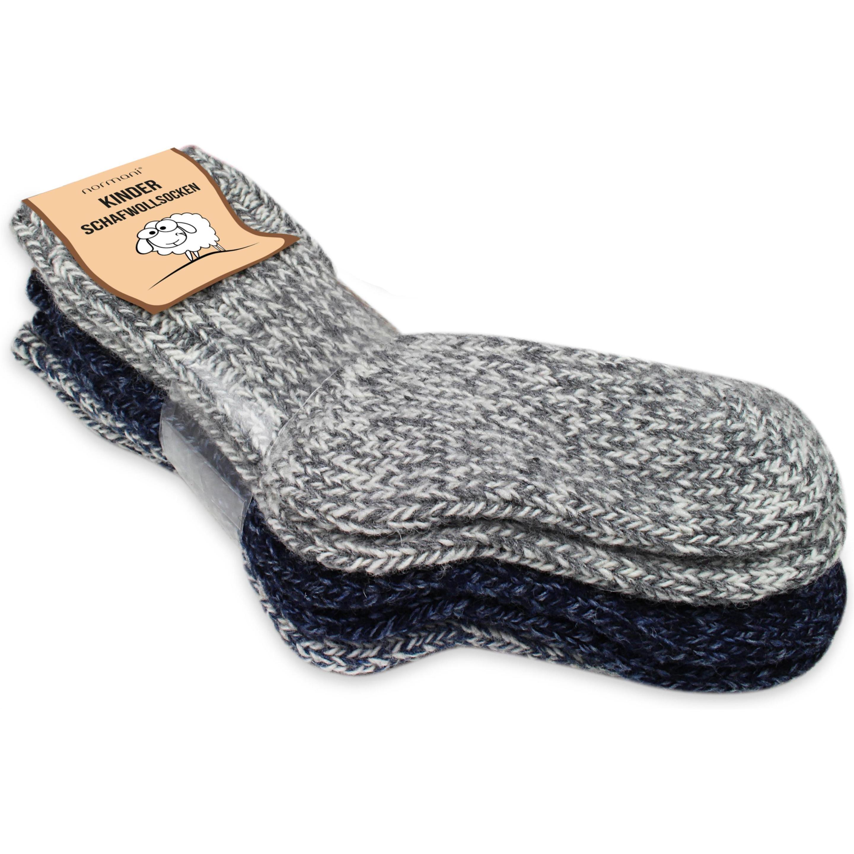 Normani, Herren, Socken, Norwegersocken, Blau, (3er Pack, 23 - 26)