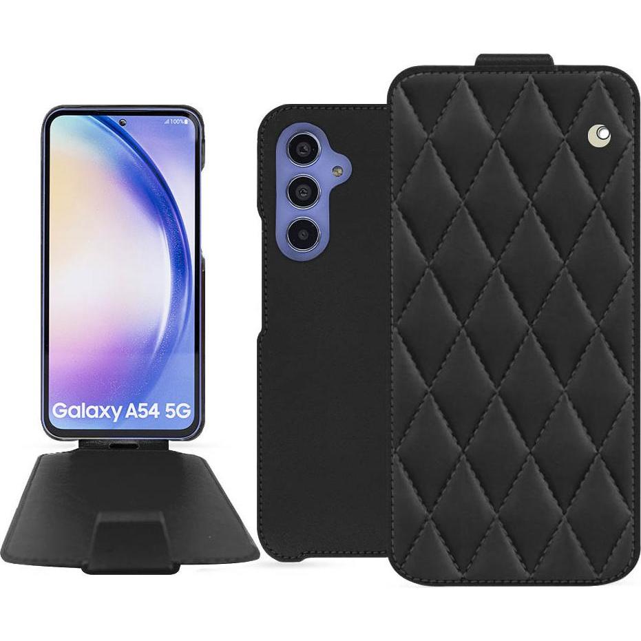 Noreve Lederschutzhülle vertikal (Samsung Galaxy A54 5G), Smartphone Hülle, Schwarz