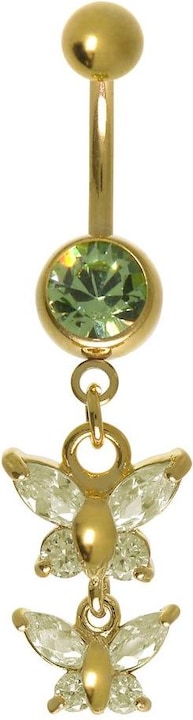 Immagine prodotto Bijouteria Piercing ventre (Acciaio chirurgico 316L, Rivestimento in PVD (colore oro), Zirconia)