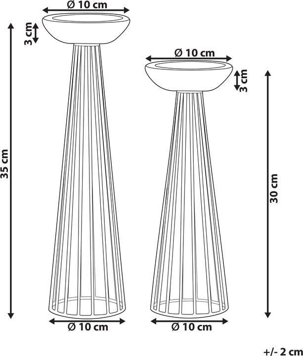 Image du produit Beliani Chandeliers fer / marbre or / blanc 2pcs PORONG