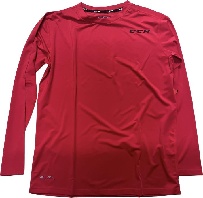Actual product image Reebok CCM Performance Tee SR Kompressions-Langarmshirt (Rot, XXL) (XXL)