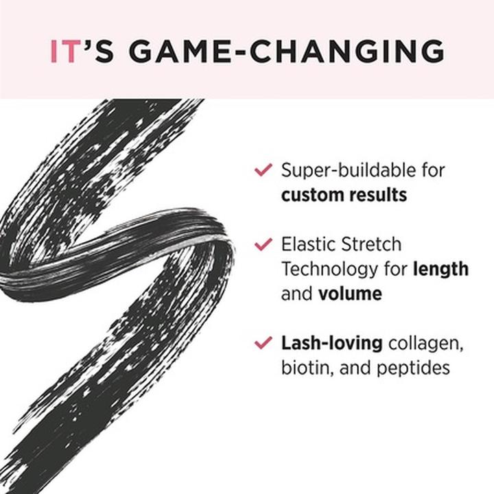 Actual product image It Cosmetics Superhero Elastic Stretch Volumizing Mascara Deluxe Size Super Black (Black)