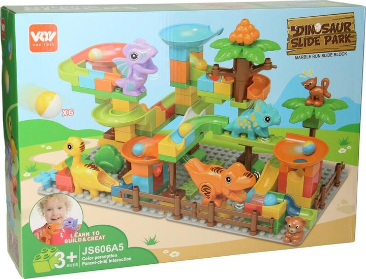 Produktbild Bauset Blöcke und Murmelbahn Dino