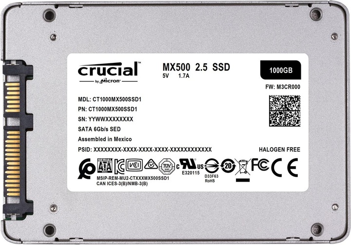 Actual product image Crucial Mx500 (250 GB, 2.5")