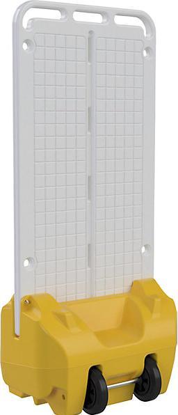 Actual product image Jonesco Mobile universal partition, with cover, seal, latch, yellow.