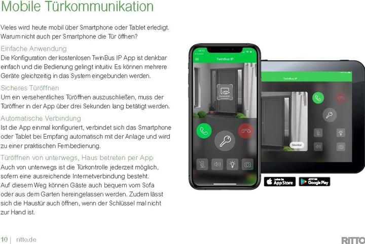 Actual product image Ritto Listo Video RGE2092170 Single-family home set TwInnensechskant IP White AP 1 (Wi-Fi)