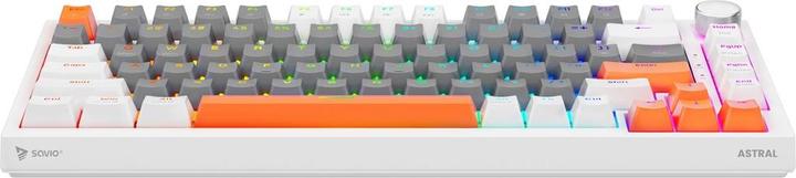 Actual product image Savio ASTRAL WHITE JADE 3 COLOURS Tastatur Gaming USB QWERTY US International (Eng. Int., Cable)