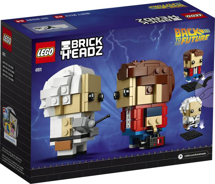 Actual product image LEGO Brickheadz Marty Mcfly & Doc Brown 41611 (41611, LEGO Brickheadz)