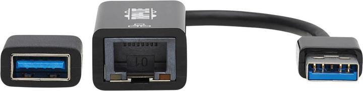 Actual product image Eaton U336-000-GB-CA USB-C, USB-A to RJ45 Gigabit Ethernet Network Adapter (2xM/F), USB 3.2 Gen 1, Black (USB, RJ45 (1x))