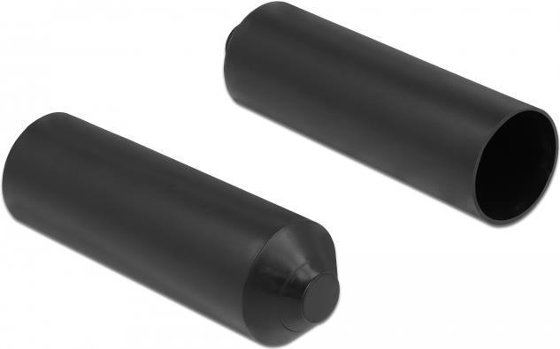 Actual product image Delock End caps with inner adhesive 80x25mm 2 pieces black