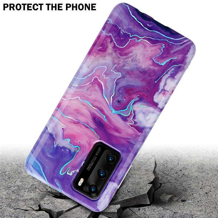 Image du produit Cadorabo Couverture IMD TPU Marbre coloré (Huawei P40)