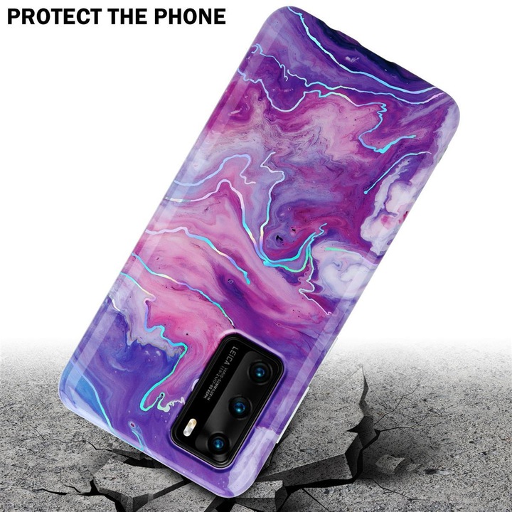 Actual product image Cadorabo IMD TPU Colorful Marble Cover (Huawei P40)