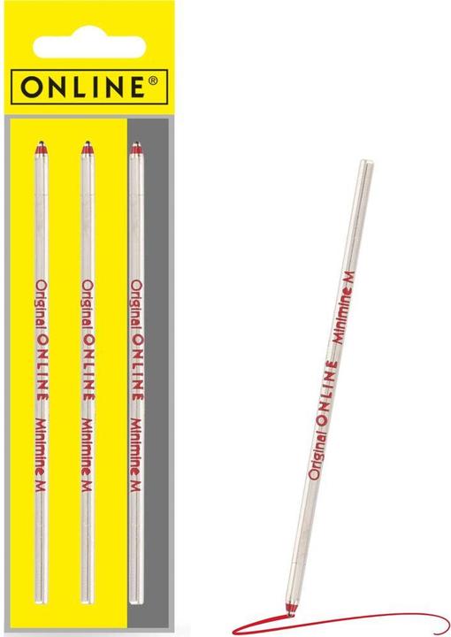 Actual product image Online Ballpoint refills D1-Mini (Red, 3 pcs.)