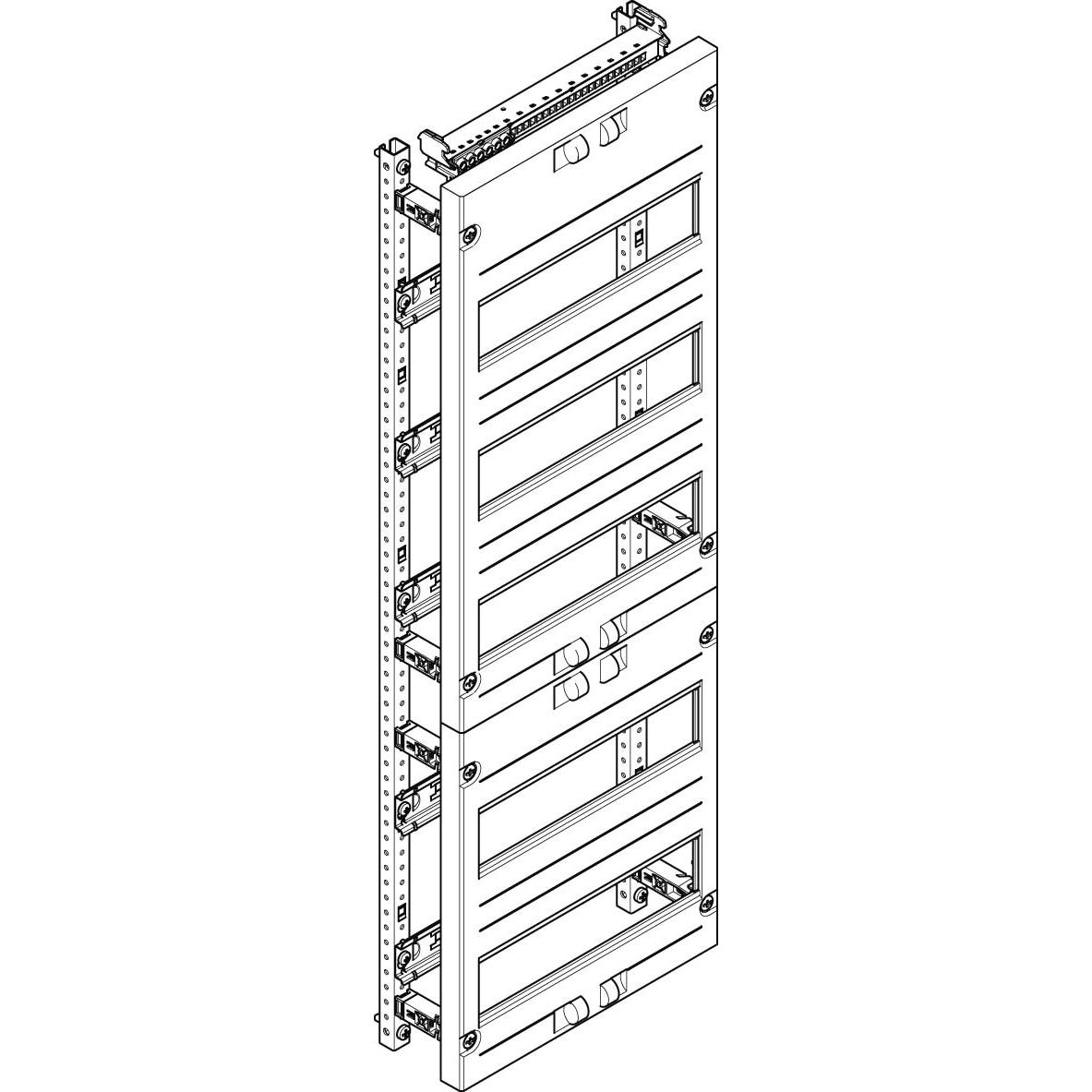 ABN, Verteilerschrank Zubehör, MFK15R ESPRO-Verteilerfeld fÃ¼r Flachverteiler 1x5-reihig mit N+PE Steckklemm