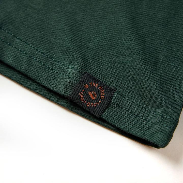 Immagine prodotto VidaXL Camicia da bambino a maniche lunghe verde scuro 92,Materiale: 100 (92)