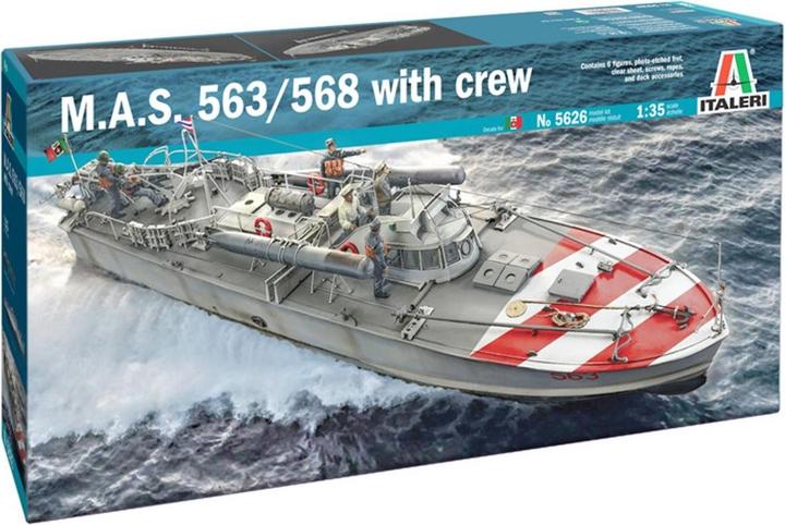 Actual product image 1:35 M.A.S. 568 4a Torpedo Boat w. Crew
