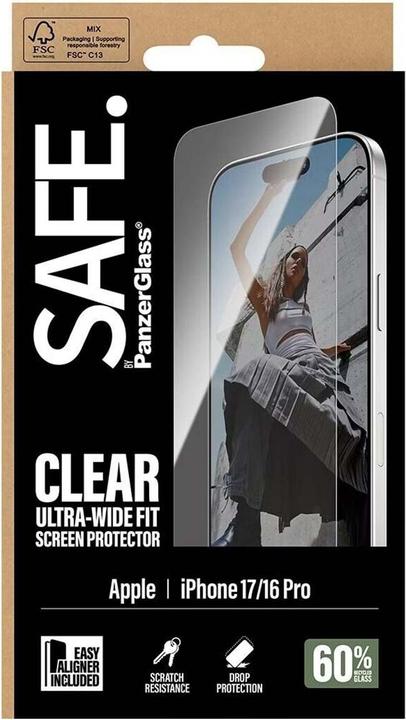 Produktbild PanzerGlass Safe. (1 Stück, Apple iPhone 17, Apple iPhone 16 Pro)