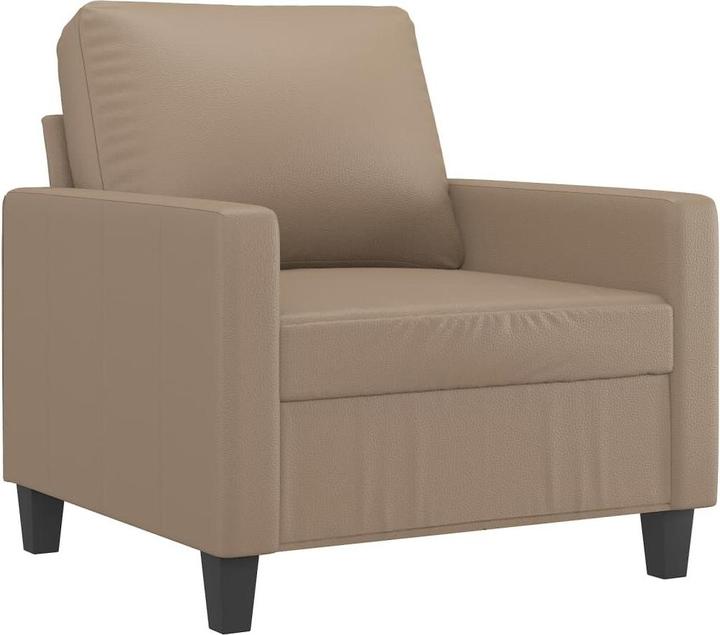 Immagine prodotto vidaXL Set divano 4 pezzi con cuscini cappuccino-marrone (2 posti, 3 posti, Salotto)