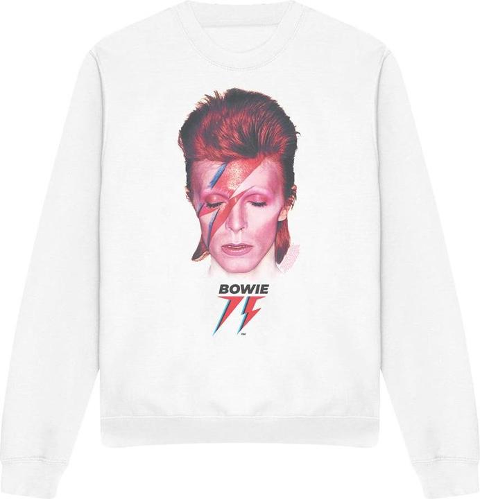 Actual product image David Bowie Unisex Adult Aladdin Sane '75 Sweatshirt (L)