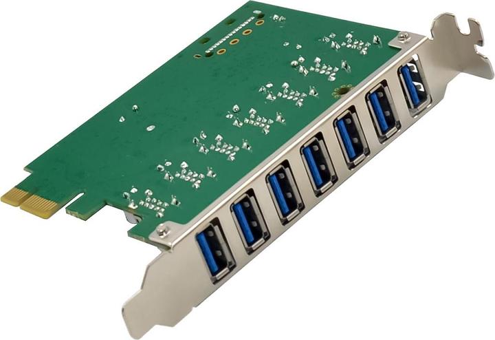 Produktbild InLine Schnittstellenkarte, 7x USB-A 3.2 Gen.1, PCIe, mit SATA Stromanschluss