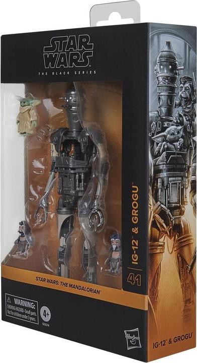Actual product image Hasbro Star Wars: The Mandalorian Black Series Actionfiguren 2er-Pack IG-12 & Grogu 15 cm