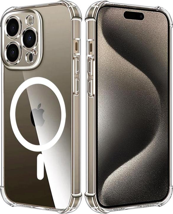 Actual product image Techsuit - Shockproof Clear Silicone MagSafe - iPhone 15 Pro Max - Clear (Apple iPhone 15 Pro Max)