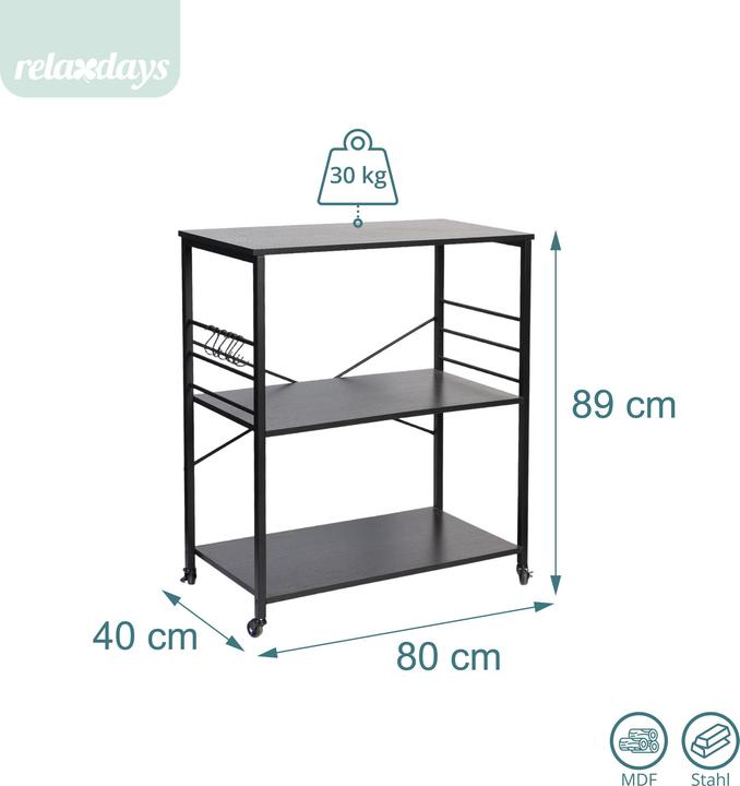 Produktbild Relaxdays Küchenrollwagen