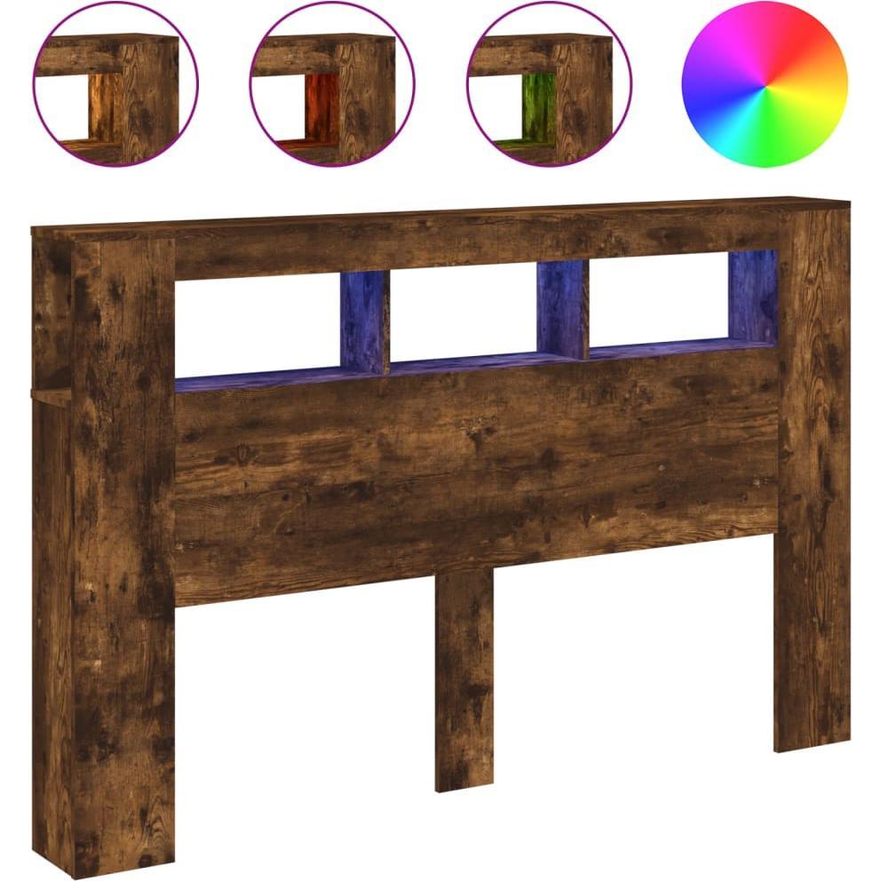 VidaXL, Bett Zubehör, LED-Kopfteil (160 x 18.5 x 103.5 cm)