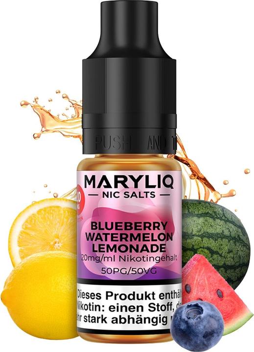 Image du produit Lost Mary Maryliq, Blueberry Watermelon Lemonade 20mg (Pastèque, Myrtille)